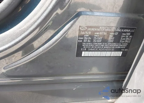 2020 Hyundai Santa Fe Sel z USA, uszkodzony, nr VIN 5NMS3CAD7LH231730